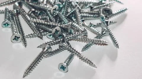 Screws with white background Stock Photos