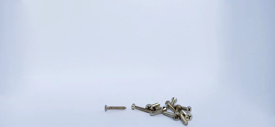 Screws on a white background Stock Photos