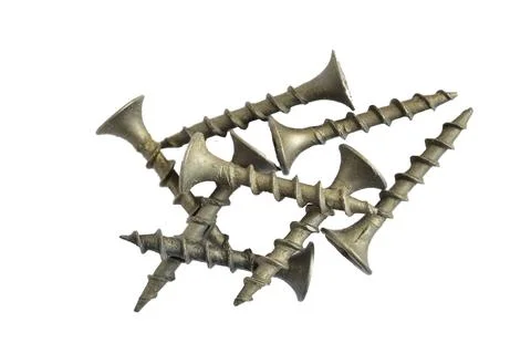 Screws for working with plasterboard. Stock Photos