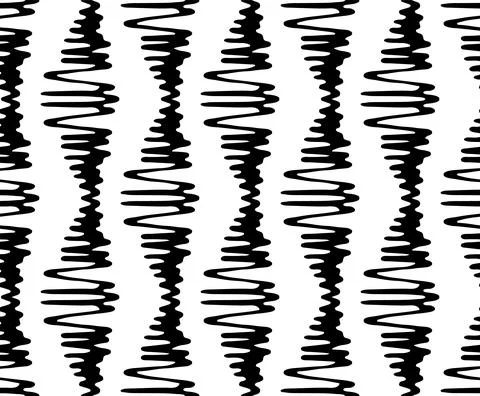 Scribble abstract seamless pattern, black ink brush lettering background Stock Illustration