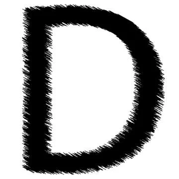 Scribble alphabet letter - d Stock Illustration