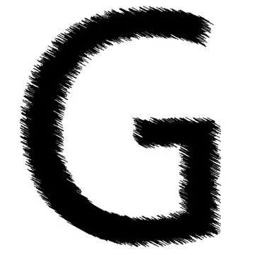Scribble alphabet letter - G Stock Illustration