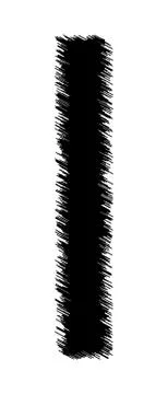 Scribble alphabet letter - i 库存插图