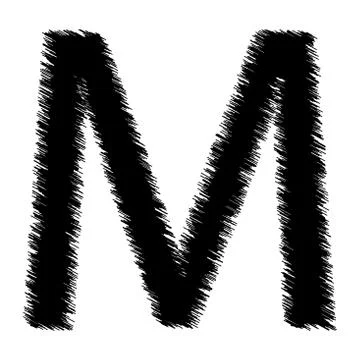Scribble alphabet letter - M Stock Illustration