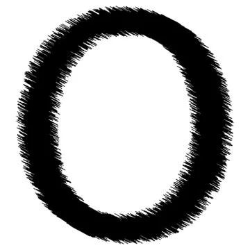 Scribble alphabet letter - O Stock Illustration