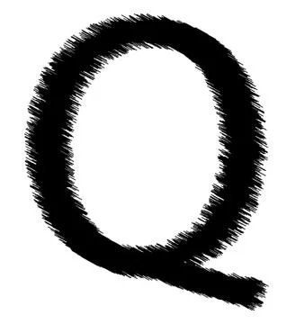 Scribble alphabet letter - Q Stock Illustration