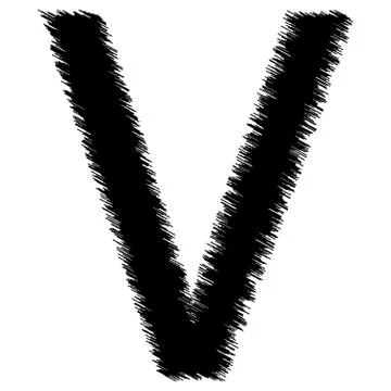 Scribble alphabet letter - V Stock Illustration