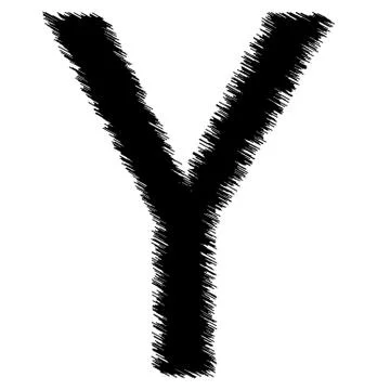 Scribble alphabet letter - Y Stock Illustration