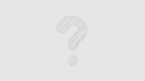 Scribble animation of question mark. Transparent background with alpha channel Stock Footage 282038929