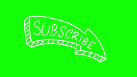 Scribble Arrow Hand Drawn Subscribe Animation Stock Footage 312524616