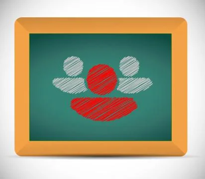Scribble avatar people illustration design Stock Illustration