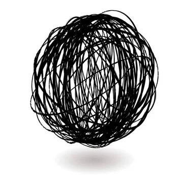 Scribble ball scribble ball icon circle with a drop shadow Copyright: xZoo... Stock Photos