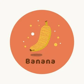 Scribble of banana fruit design vector illustration Stock Illustration