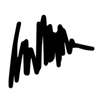 Scribble brush abstract element, charcoal stroke curly line set illustratio.. Illustrazione stock