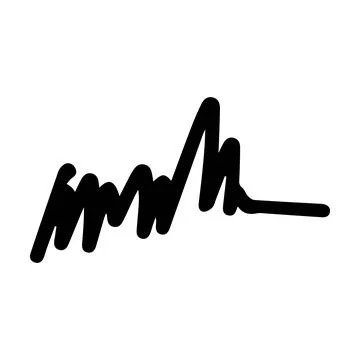 Scribble brush abstract element, charcoal stroke curly line set illustratio.. Stock Illustration