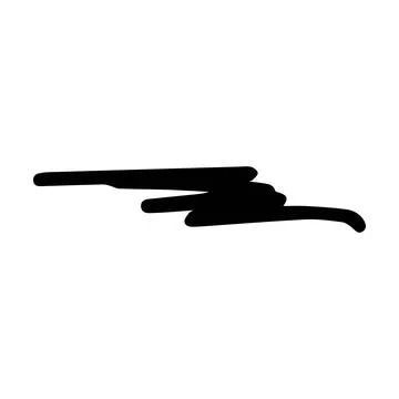 Scribble brush abstract element, charcoal stroke curly line set illustratio.. Illustrazione stock
