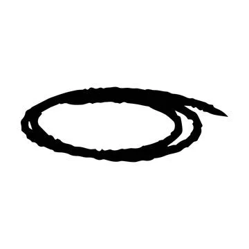Scribble brush abstract element, charcoal stroke curly line set illustratio.. Stock Illustration