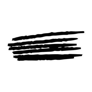 Scribble brush abstract element, charcoal stroke curly line set illustratio.. Illustrazione stock