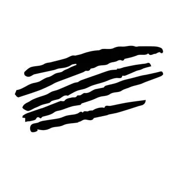 Scribble brush abstract element, charcoal stroke curly line set illustratio.. Illustrazione stock