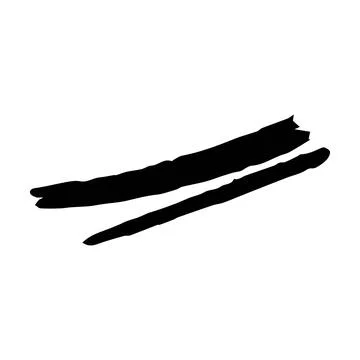 Scribble brush abstract element, charcoal stroke curly line set illustratio.. Stock Illustration