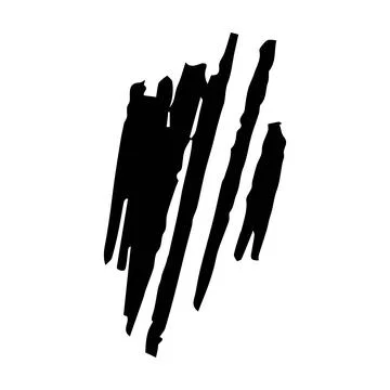 Scribble brush abstract element, charcoal stroke curly line set illustratio.. Illustrazione stock