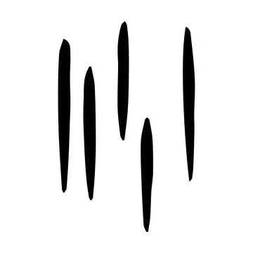 Scribble brush abstract element, charcoal stroke curly line set illustratio.. Stock Illustration