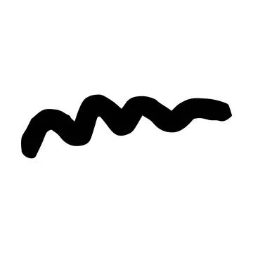 Scribble brush abstract element, charcoal stroke curly line set illustratio.. Stock Illustration