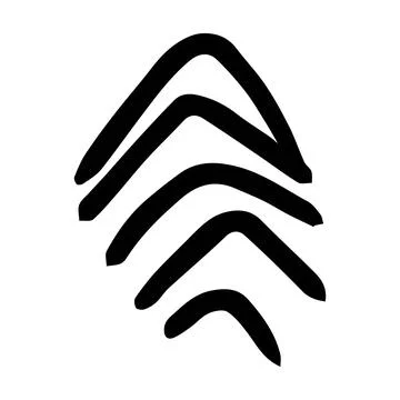 Scribble brush abstract element, charcoal stroke curly line set illustratio.. Stock Illustration