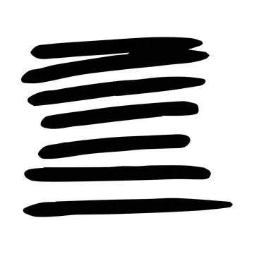 Scribble brush abstract element, charcoal stroke curly line set illustratio.. Stock Illustration