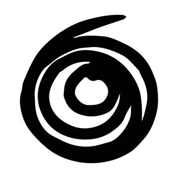 Scribble brush abstract element, charcoal stroke curly line set illustratio.. Stock Illustration