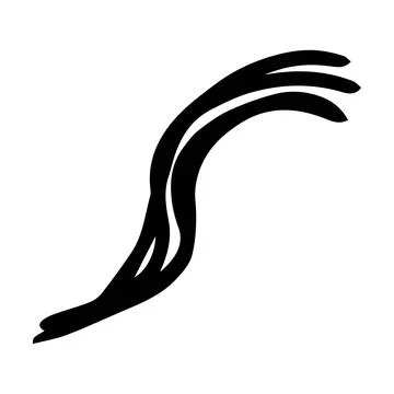 Scribble brush abstract element, charcoal stroke curly line set illustratio.. Stock Illustration