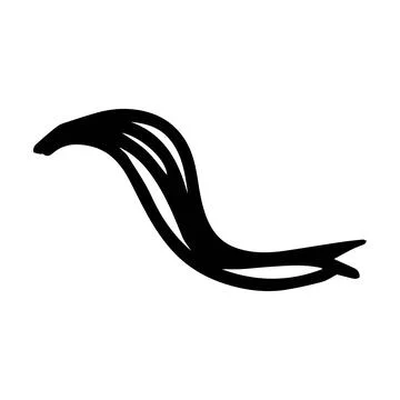 Scribble brush abstract element, charcoal stroke curly line set illustratio.. Stock Illustration