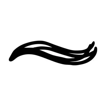 Scribble brush abstract element, charcoal stroke curly line set illustratio.. Stock Illustration