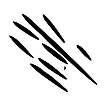 Scribble brush abstract element, charcoal stroke curly line set illustratio.. Stock Illustration