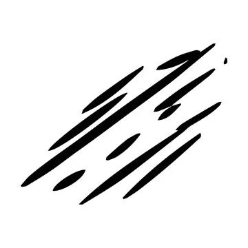 Scribble brush abstract element, charcoal stroke curly line set illustratio.. Illustrazione stock