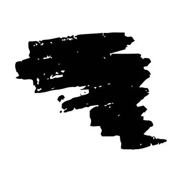 Scribble brush stroke charcoal curly line set illustation for background desi Illustrazione stock