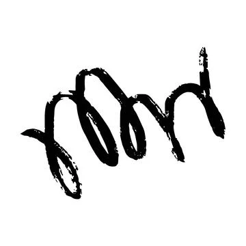 Scribble brush stroke charcoal curly line set illustation for background desi Stock Illustration