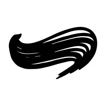 Scribble brush stroke element, abstract charcoal curly line illustration fo.. Stock Illustration