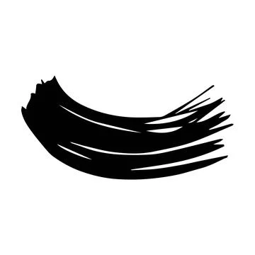 Scribble brush stroke element, abstract charcoal curly line illustration fo.. Stock Illustration