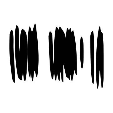 Scribble brush stroke element, abstract charcoal curly line illustration fo.. Stock Illustration