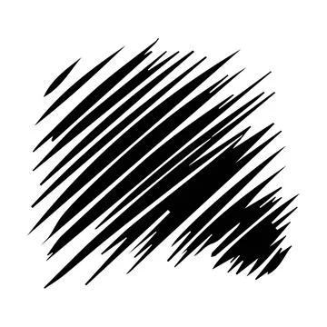 Scribble brush stroke element, abstract charcoal curly line illustration fo.. Stock Illustration