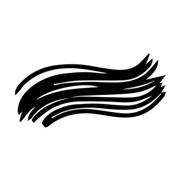 Scribble brush stroke element, abstract charcoal curly line illustration fo.. Stock Illustration