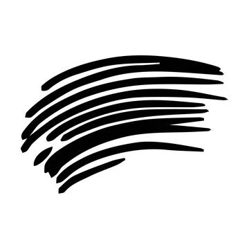 Scribble brush stroke element, abstract charcoal curly line illustration fo.. Stock Illustration