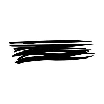 Scribble brush stroke element, abstract charcoal curly line illustration fo.. Stock Illustration