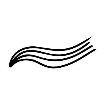 Scribble brush stroke element, abstract charcoal curly line illustration fo.. Stock Illustration