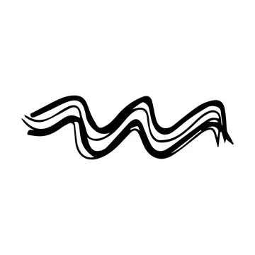 Scribble brush stroke element, abstract charcoal curly line illustration fo.. Stock Illustration