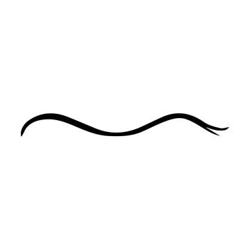 Scribble brush stroke element, abstract charcoal curly line illustration fo.. Stock Illustration