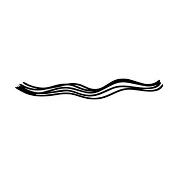 Scribble brush stroke element, abstract charcoal curly line illustration fo.. Stock Illustration