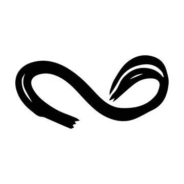 Scribble brush stroke element, abstract charcoal curly line illustration fo.. Illustrazione stock