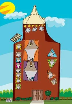 Scribble Building Stock Illustration